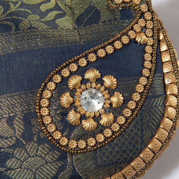 Potli Fortune Cookie Bag Beaded Elephant Navy - Picture 5 of 5